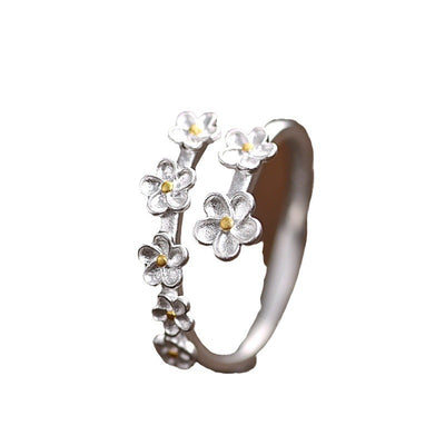 Pure White Plum Blossom Ring