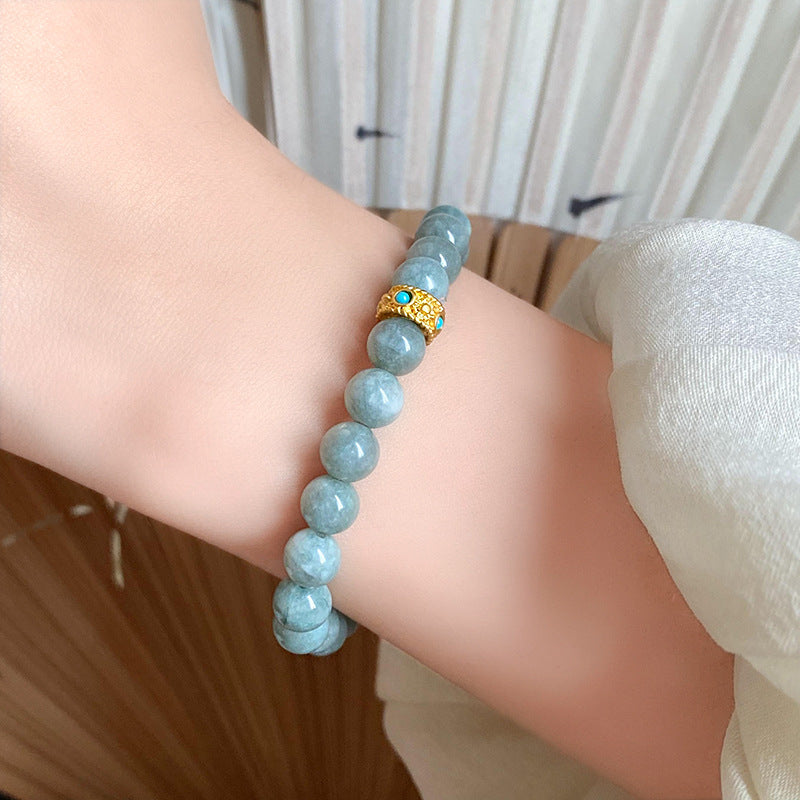 Vintage Beaded Natural Stone Bracelet