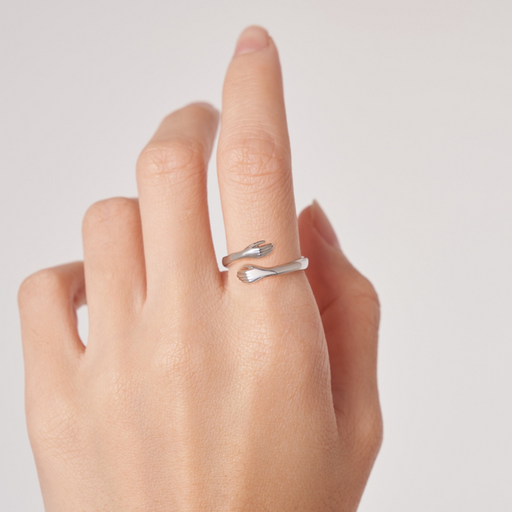Bonus Daughter - I Didn't Give You Gift of Life - 925 Sterling Silver Hug Ring