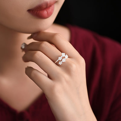 Pure White Plum Blossom Ring
