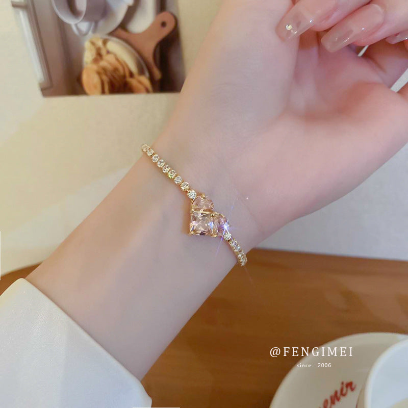 Zircon Heart Bracelet